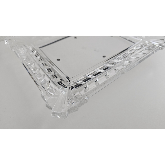 VTG 5" x 7" Genuine Lead Crystal Photo Frame Made is West Germany Art Deco Style - Picture 8 of 17